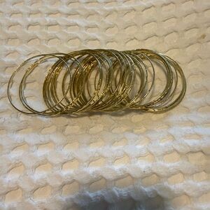 Elegant Gold-tone Bangle Set of 33